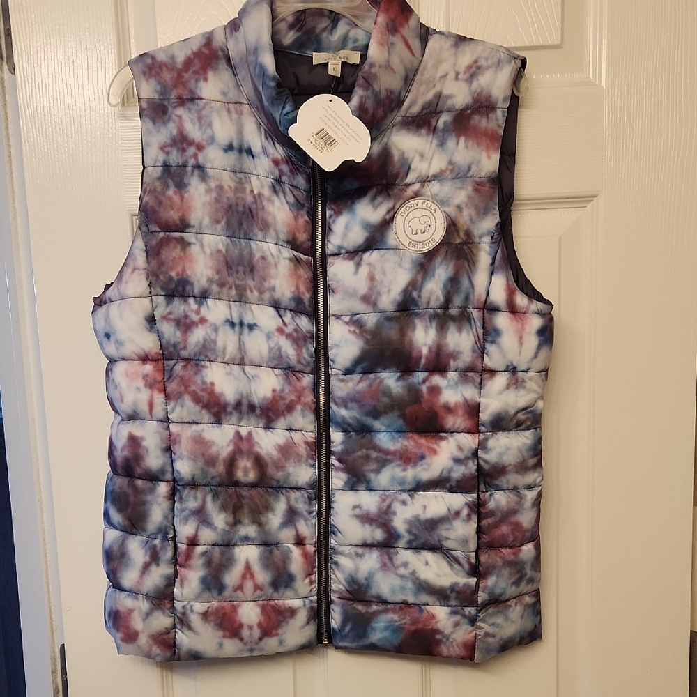 Ivory Ella Multicolor Tie-Dye Puffer